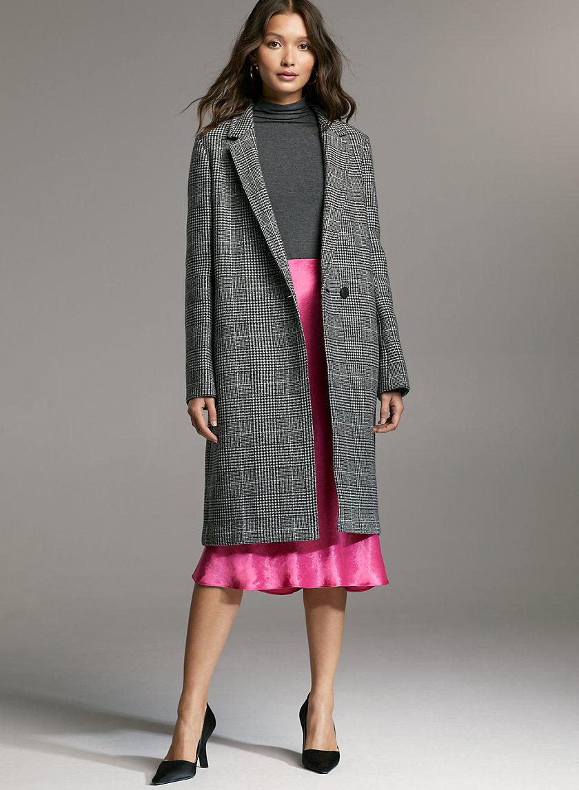 STEDMAN WOOL COAT - Checkered wool-blend coat STEDMAN WOOL COAT - Checkered wool-blend coat