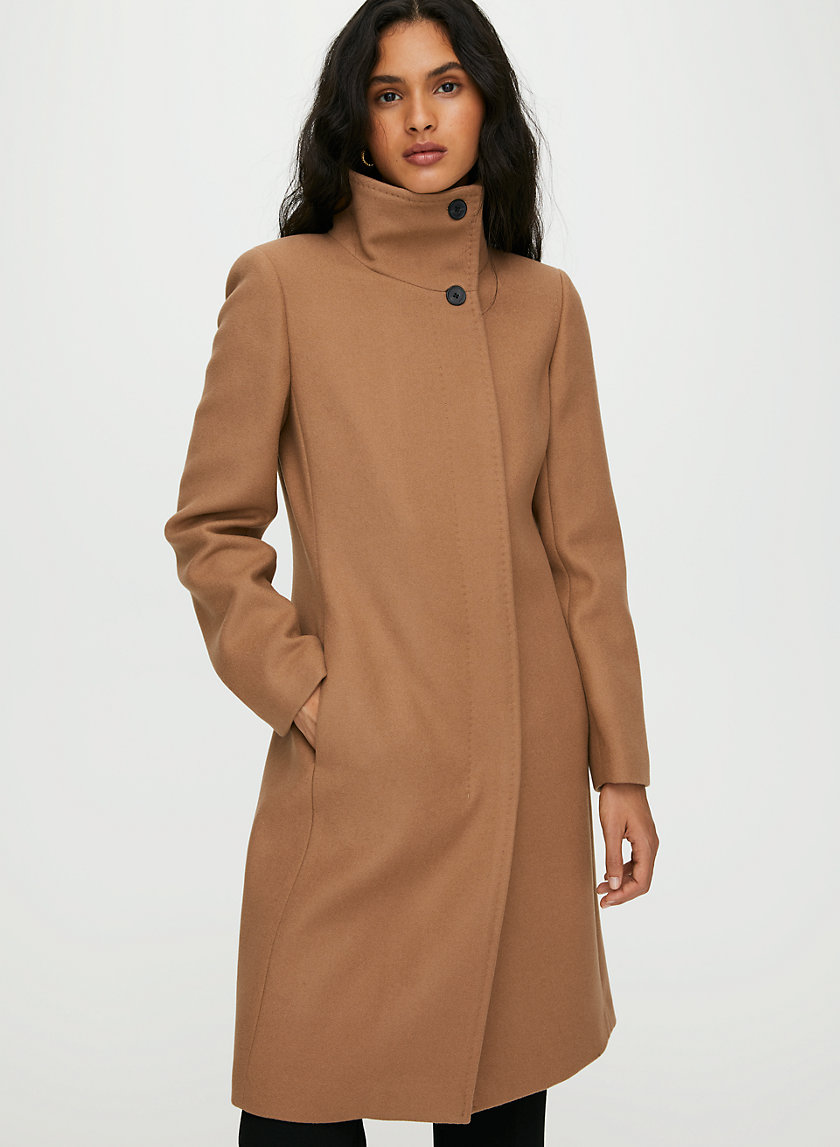 WALTON WOOL COAT - Funnel-neck wool coat WALTON WOOL COAT - Funnel-neck wool coat