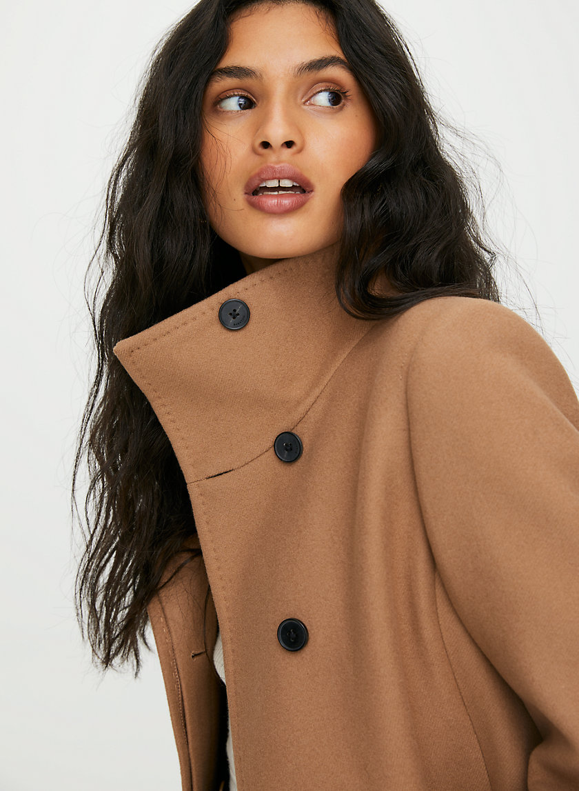 WALTON WOOL COAT - Funnel-neck wool coat WALTON WOOL COAT - Funnel-neck wool coat