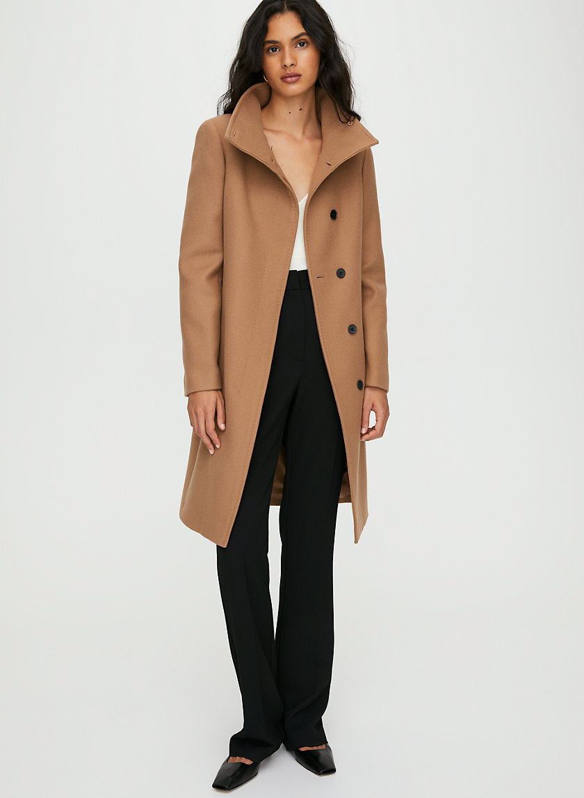 WALTON WOOL COAT - Funnel-neck wool coat WALTON WOOL COAT - Funnel-neck wool coat
