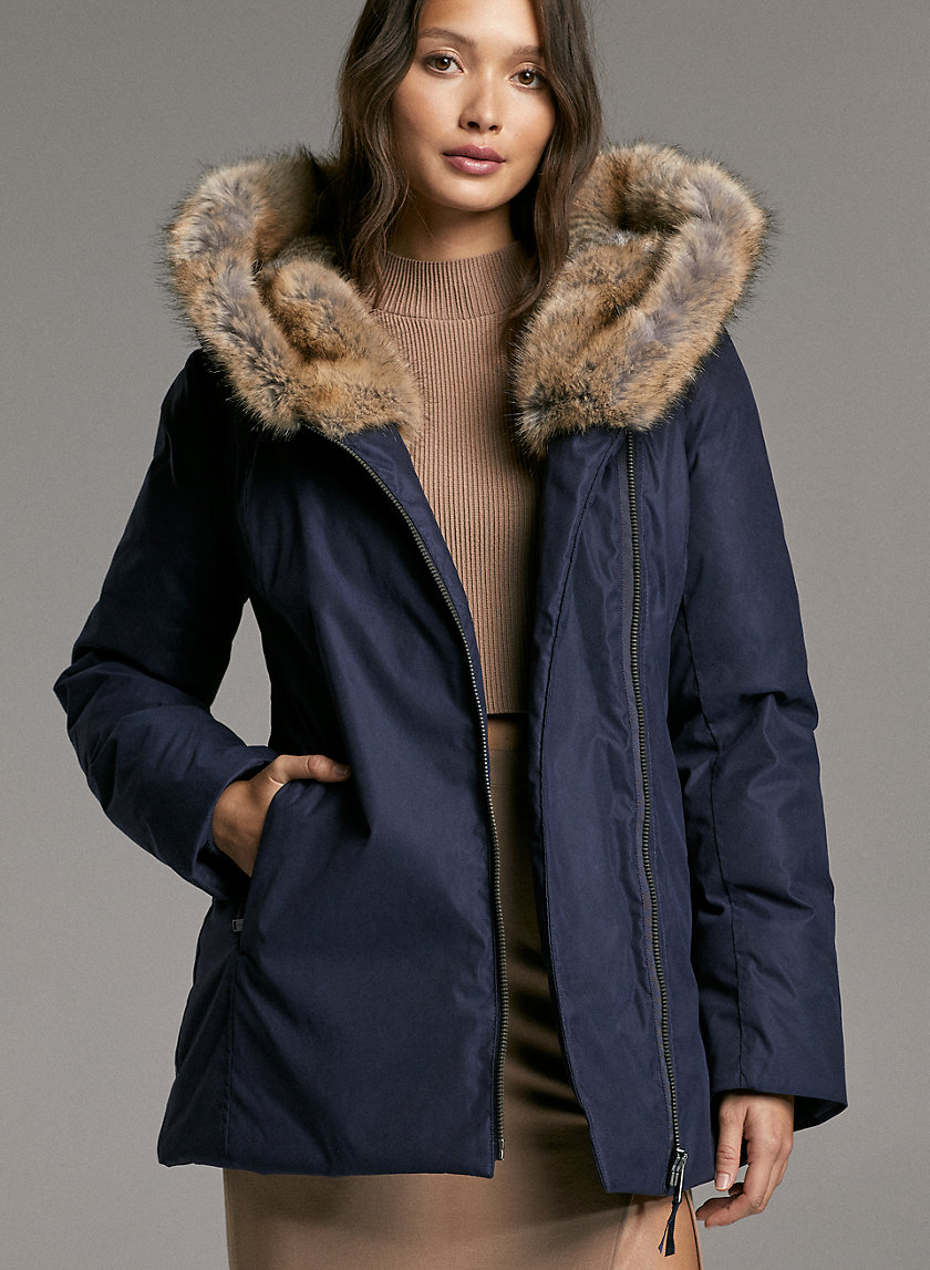 ST.MORITZ SHORT PARKA - Goose-down parka with faux fur hood ST.MORITZ SHORT PARKA - Goose-down parka with faux fur hood