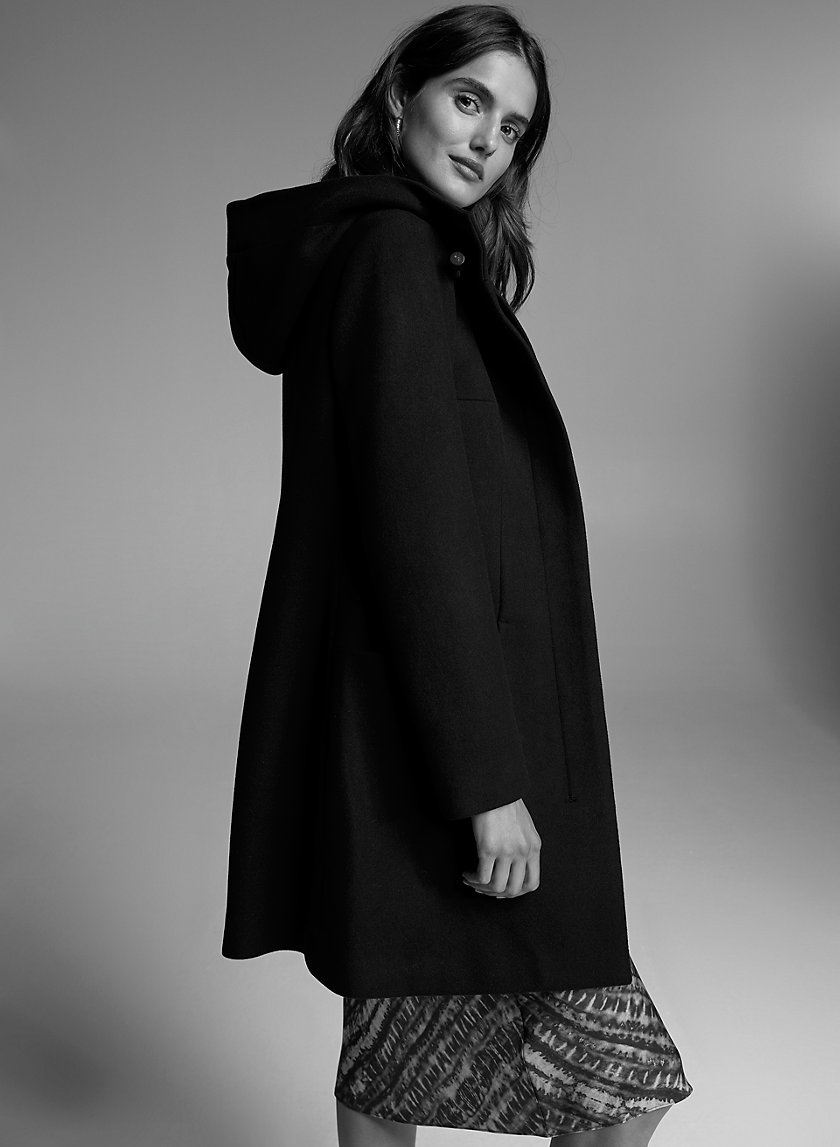 PEARCE WOOL COAT - Hooded wool-cashmere coat PEARCE WOOL COAT - Hooded wool-cashmere coat