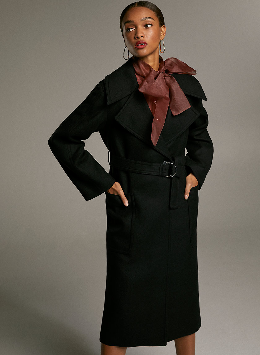 BARTON WOOL COAT - Italian wool wrap coat BARTON WOOL COAT - Italian wool wrap coat