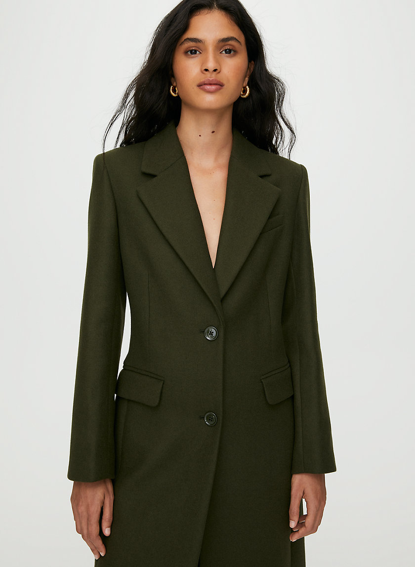 DAVENPORT WOOL COAT - Long single-breasted wool coat DAVENPORT WOOL COAT - Long single-breasted wool coat