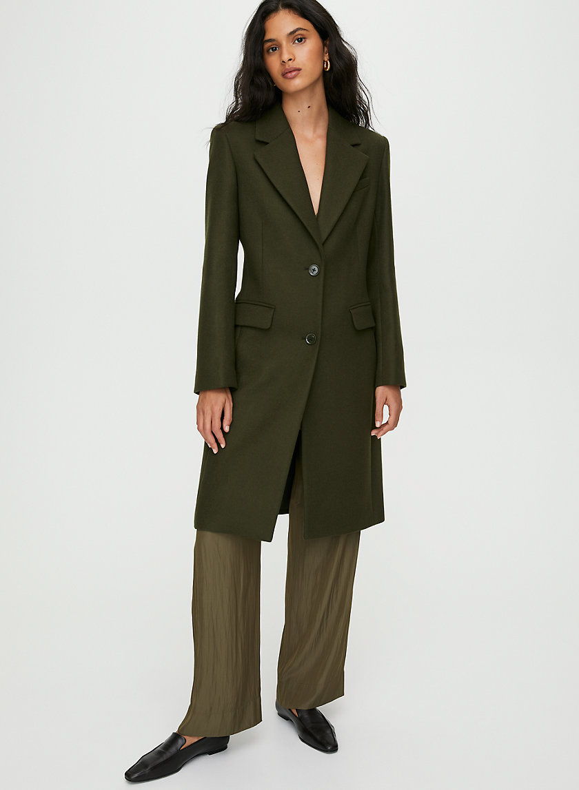 DAVENPORT WOOL COAT - Long single-breasted wool coat DAVENPORT WOOL COAT - Long single-breasted wool coat