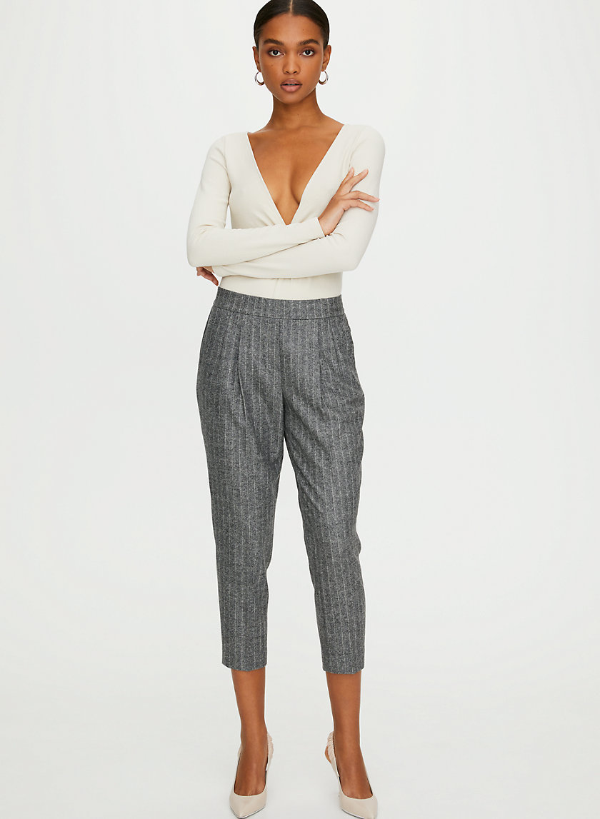 COHEN WOOL CASHMERE PANT - Cropped, wool-blend, pleated dress pant COHEN WOOL CASHMERE PANT - Cropped, wool-blend, pleated dress pant