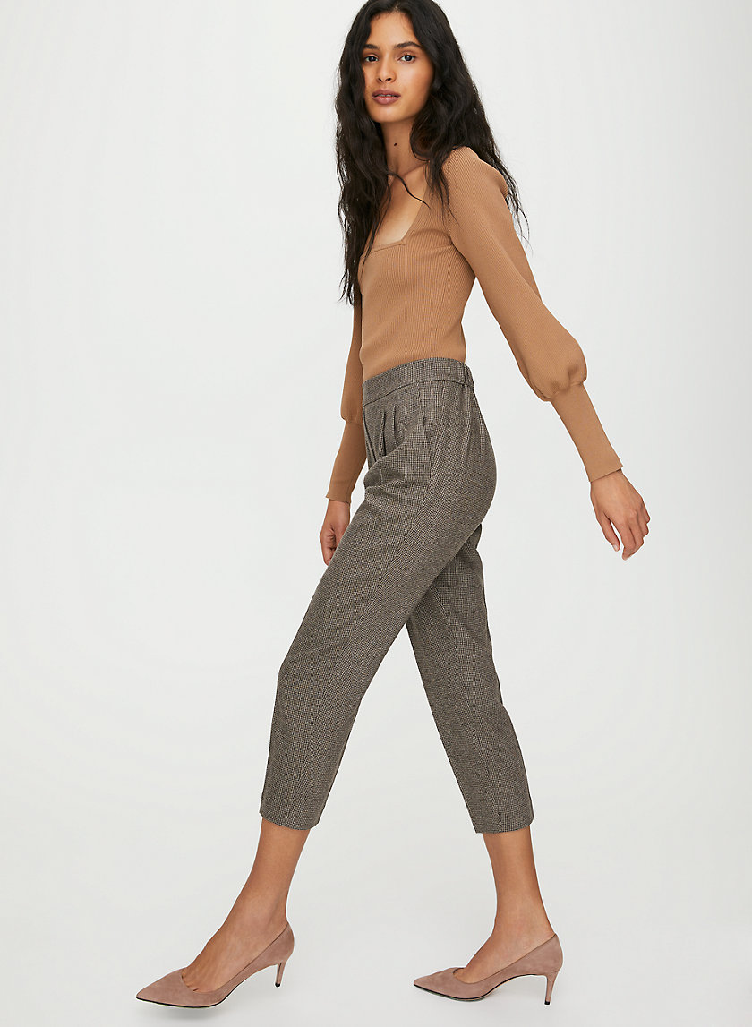 COHEN WOOL CASHMERE PANT - Cropped, wool-blend, pleated dress pant COHEN WOOL CASHMERE PANT - Cropped, wool-blend, pleated dress pant