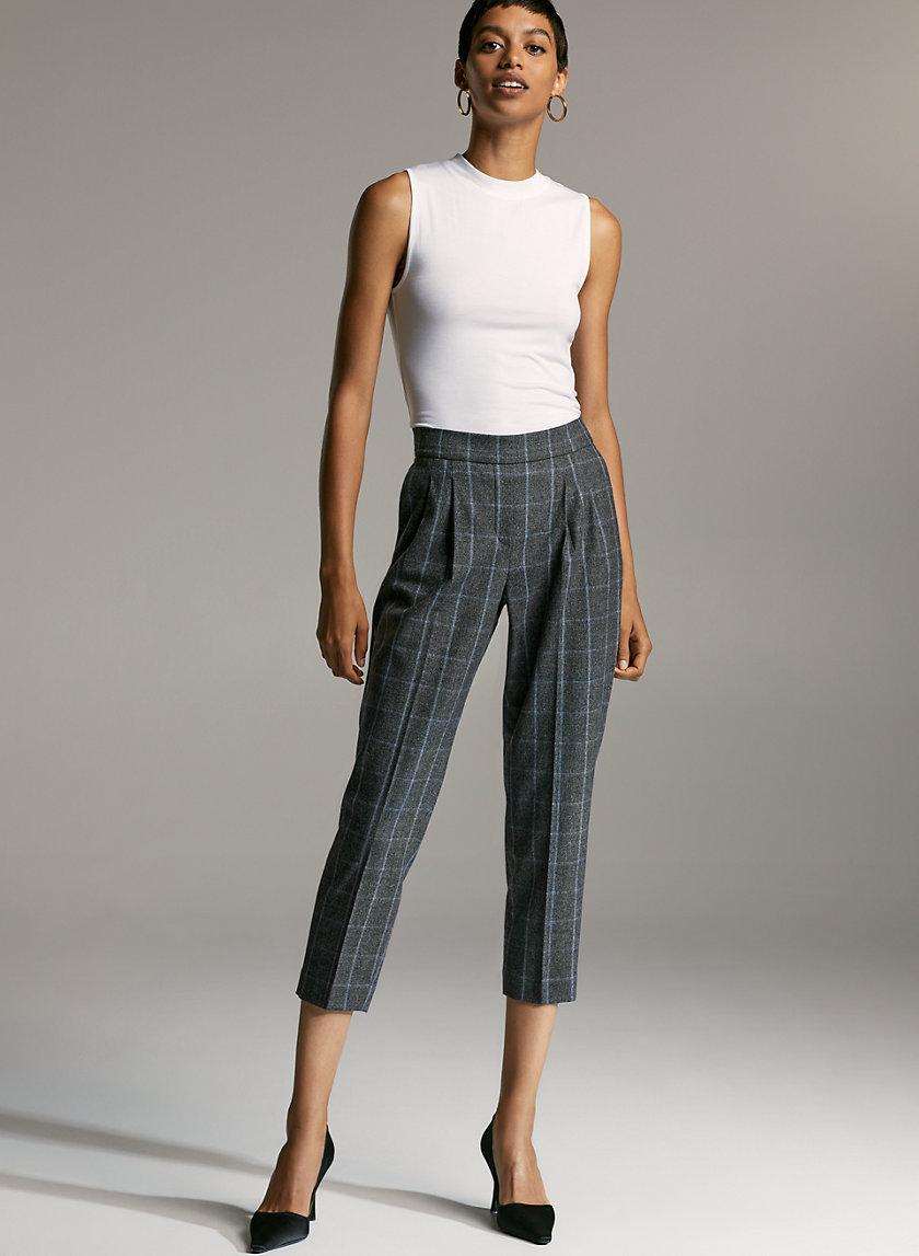 COHEN WOOL CASHMERE PANT - Cropped, wool-blend, pleated dress pant COHEN WOOL CASHMERE PANT - Cropped, wool-blend, pleated dress pant