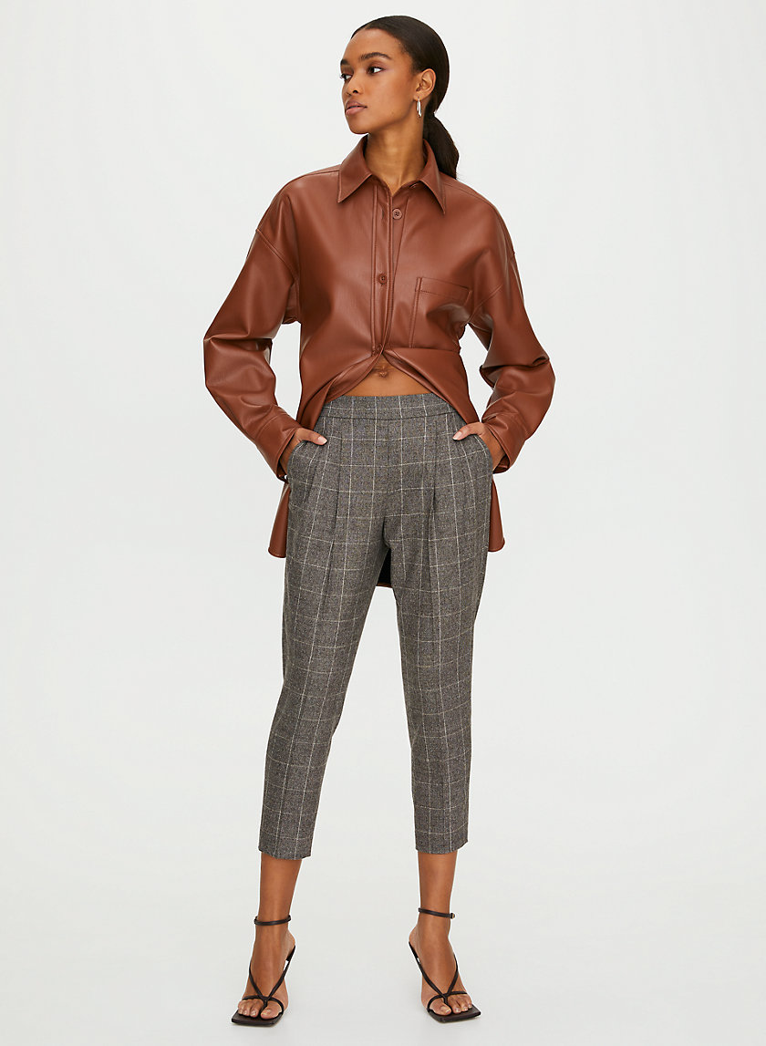 COHEN WOOL CASHMERE PANT - Cropped, wool-blend, pleated dress pant COHEN WOOL CASHMERE PANT - Cropped, wool-blend, pleated dress pant