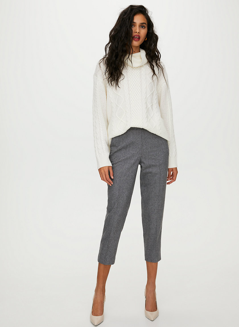 CONAN WOOL CASHMERE PANT - Cropped dress pant CONAN WOOL CASHMERE PANT - Cropped dress pant