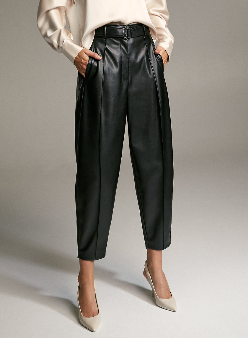 MAYNE PANT - Belted faux-leather trousers MAYNE PANT - Belted faux-leather trousers