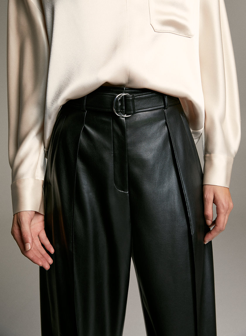 MAYNE PANT - Belted faux-leather trousers MAYNE PANT - Belted faux-leather trousers