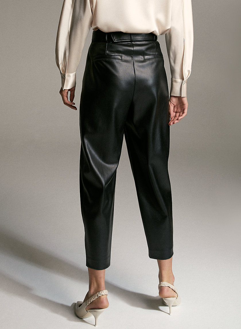MAYNE PANT - Belted faux-leather trousers MAYNE PANT - Belted faux-leather trousers