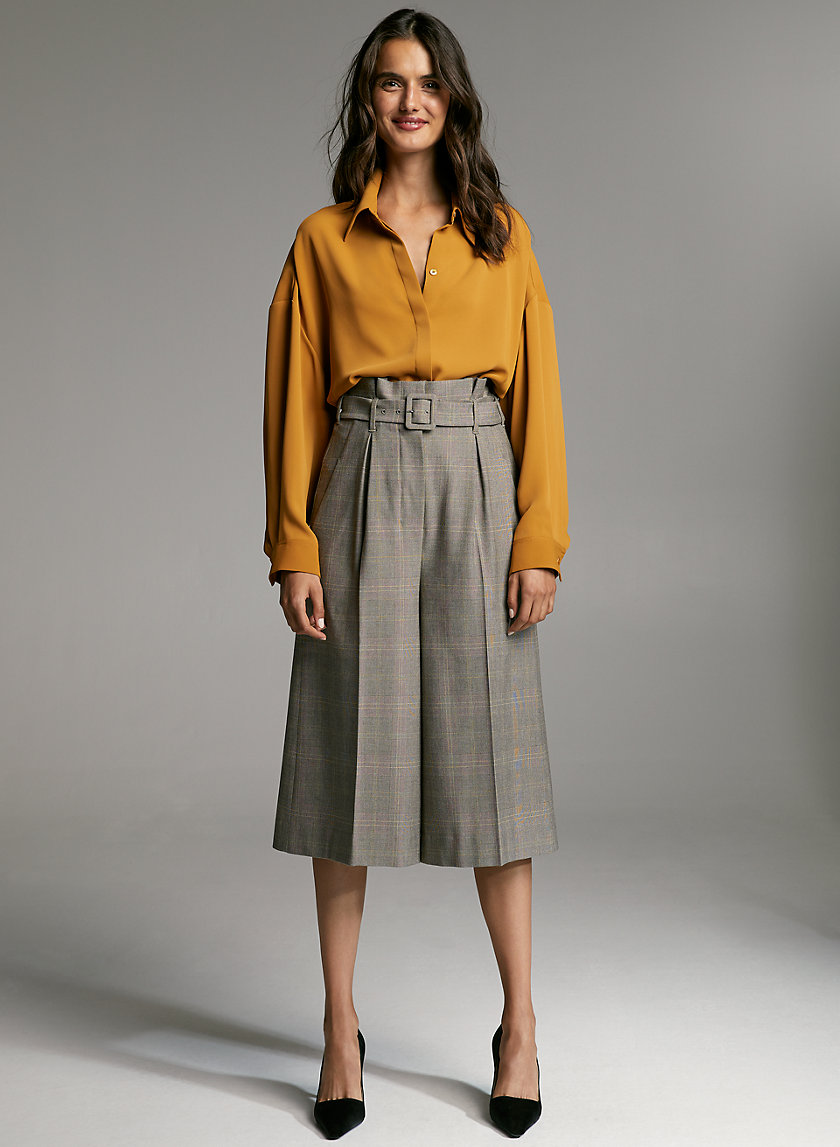 HESTON PANT - Wide-leg plaid culottes HESTON PANT - Wide-leg plaid culottes