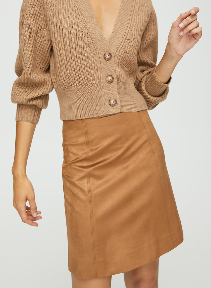 MODERN MINI SKIRT - Faux suede, A-line mini skirt MODERN MINI SKIRT - Faux suede, A-line mini skirt