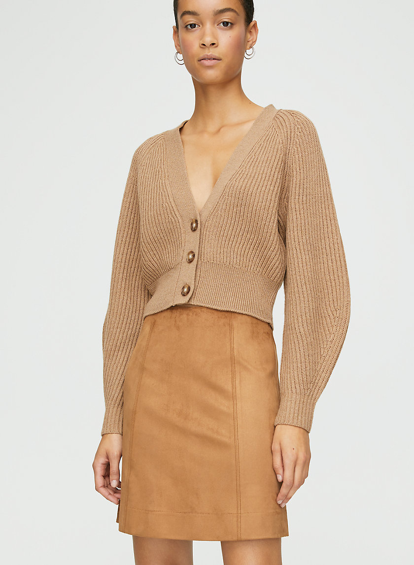 MODERN MINI SKIRT - Faux suede, A-line mini skirt MODERN MINI SKIRT - Faux suede, A-line mini skirt