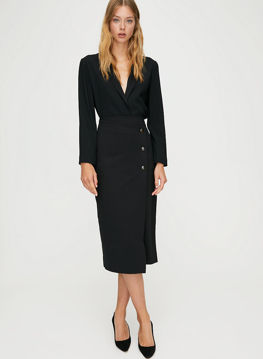 BUTTONED-UP SKIRT - Wrap midi skirt BUTTONED-UP SKIRT - Wrap midi skirt