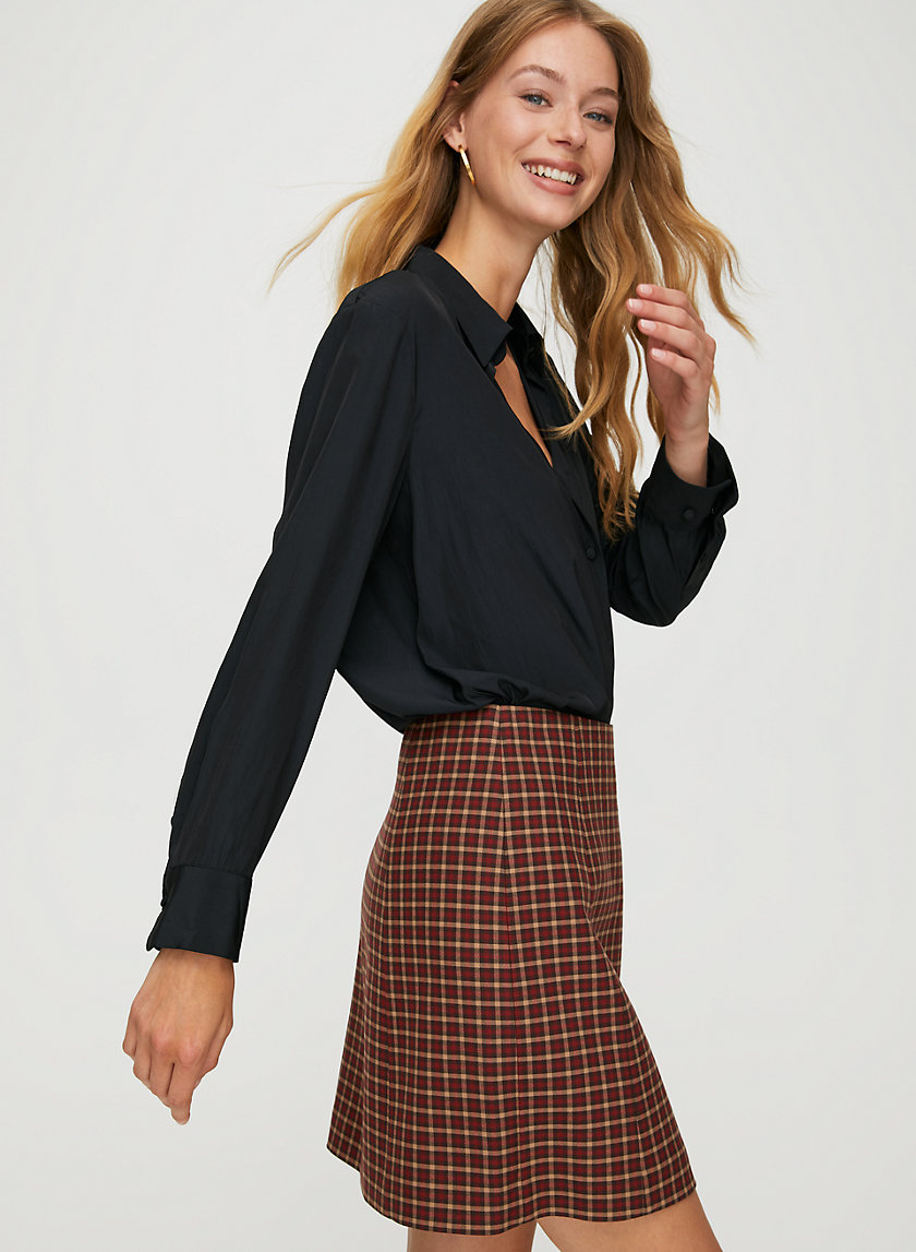 MODERN CHECK MINI SKIRT - Plaid, A-line mini skirt MODERN CHECK MINI SKIRT - Plaid, A-line mini skirt