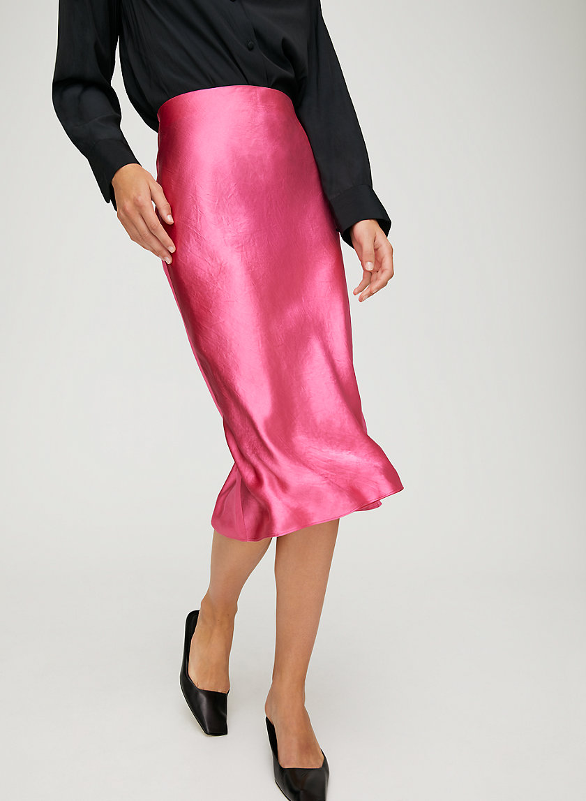 SLIP SKIRT - Satin midi skirt SLIP SKIRT - Satin midi skirt
