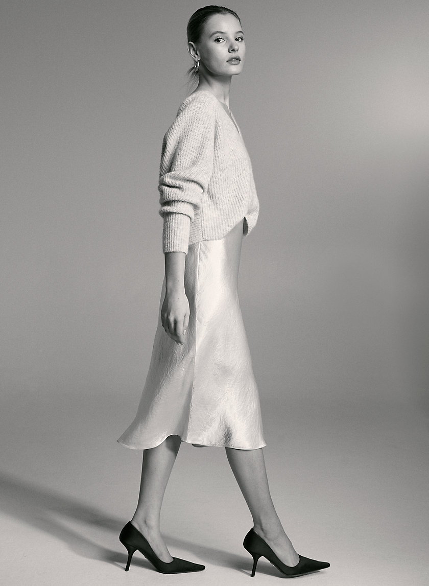 SLIP SKIRT - Satin midi skirt SLIP SKIRT - Satin midi skirt