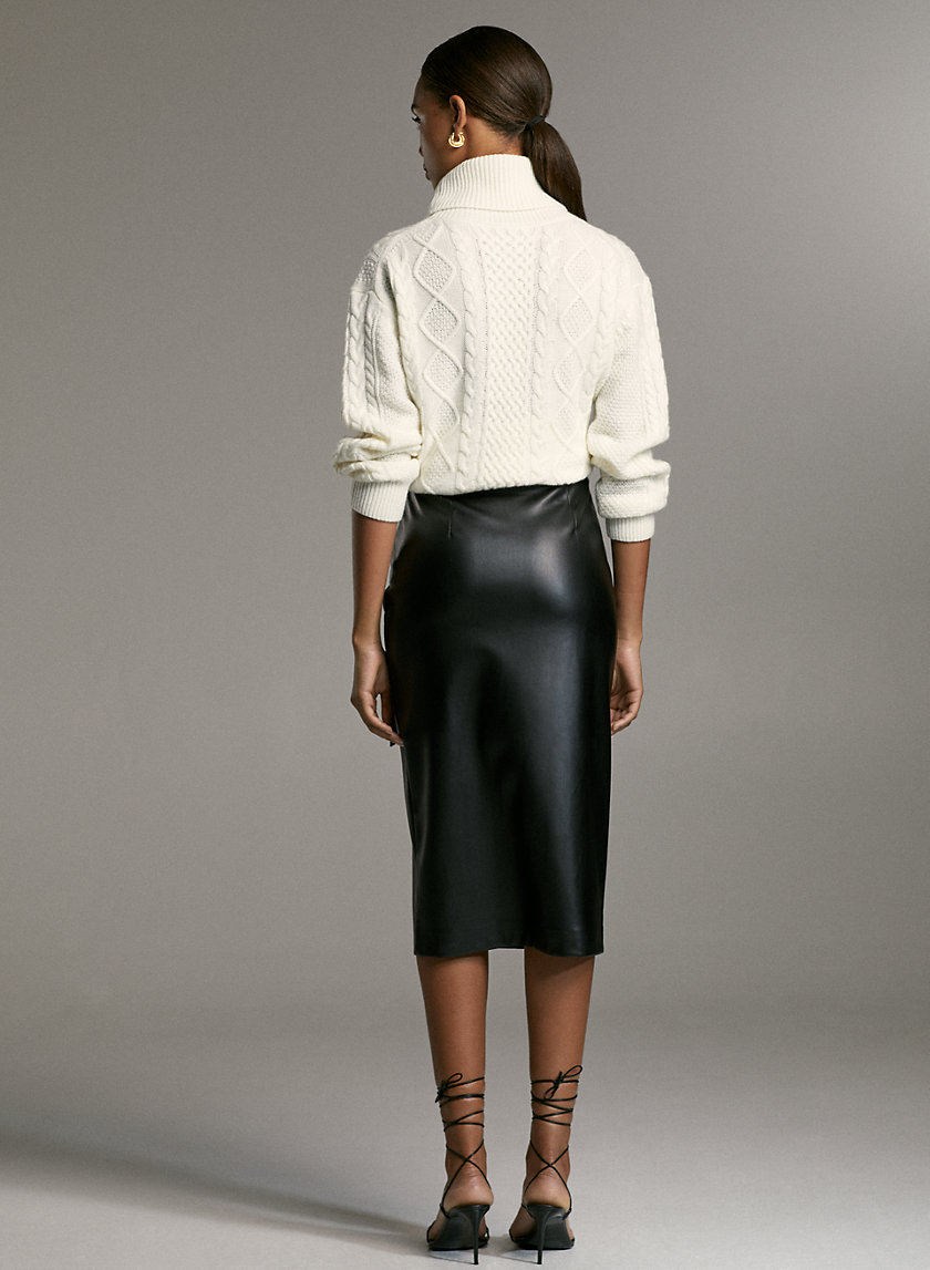 PELLI SKIRT - Vegan leather wrap skirt PELLI SKIRT - Vegan leather wrap skirt