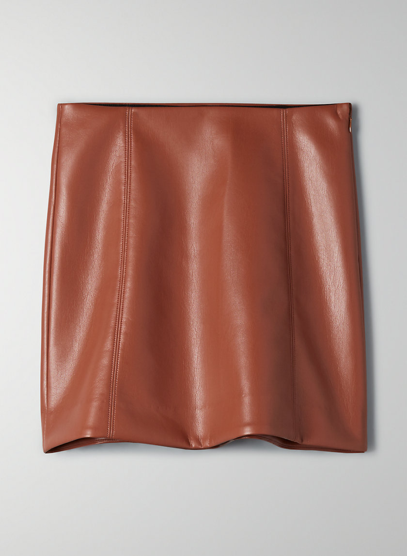 MODERN MINI SKIRT - Faux-leather skirt