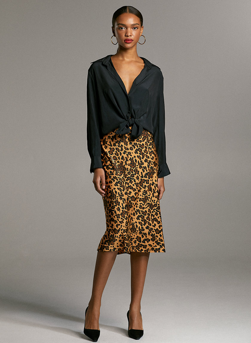 SLIP SKIRT - Leopard midi skirt SLIP SKIRT - Leopard midi skirt