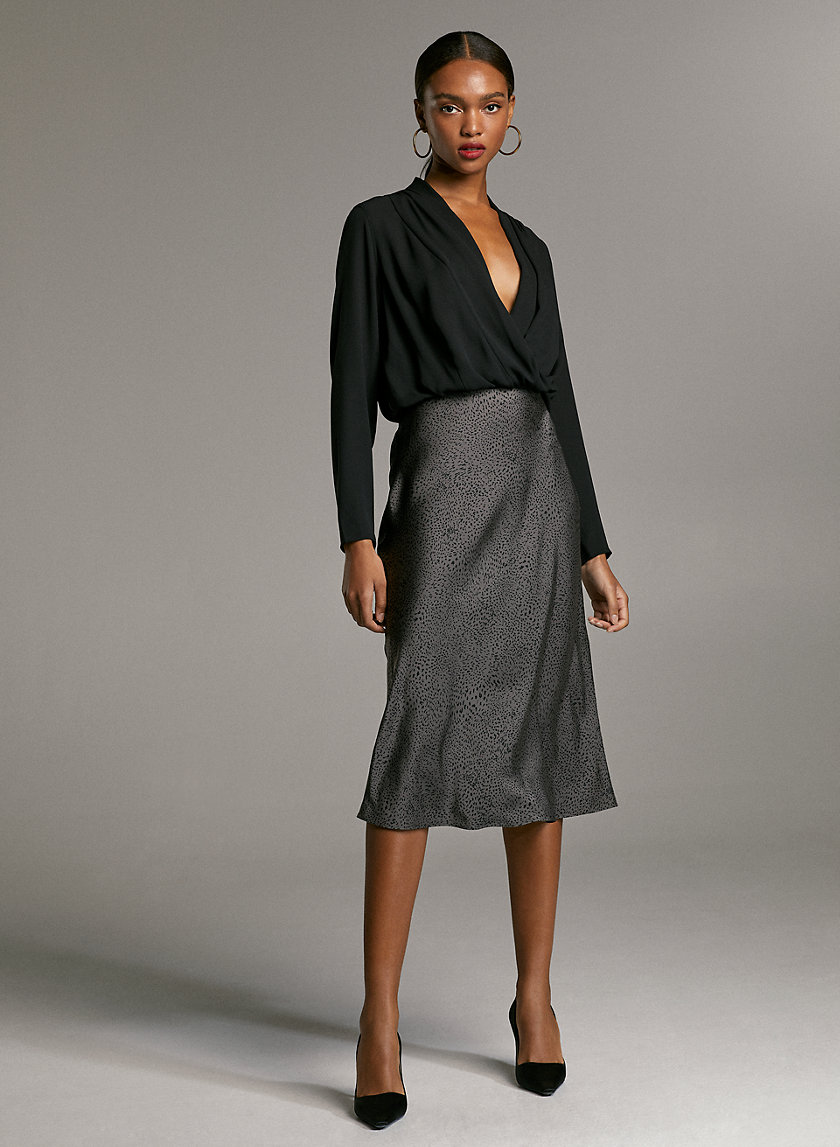 SLIP SKIRT - Silky midi-skirt SLIP SKIRT - Silky midi-skirt