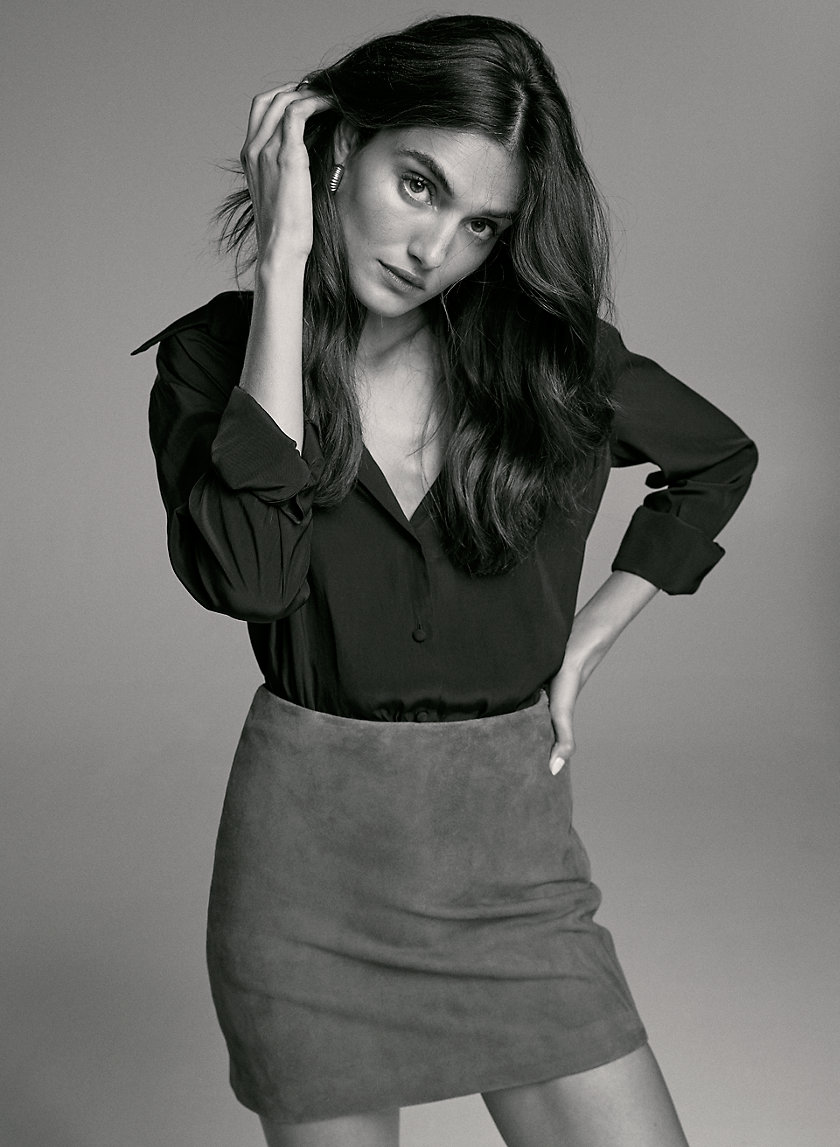 JOPLIN SUEDE MINI - Suede mini-skirt JOPLIN SUEDE MINI - Suede mini-skirt