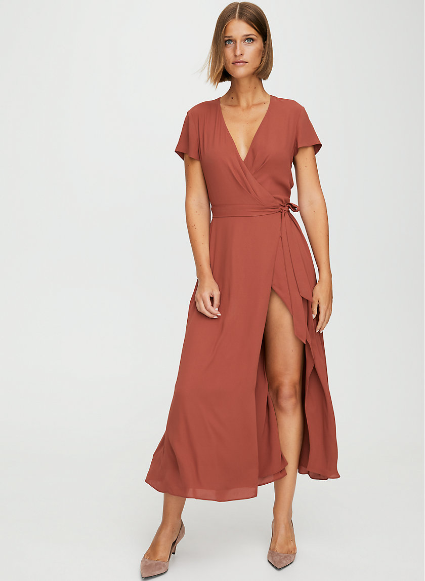 Babaton SLIT WRAP DRESS | Aritzia CA