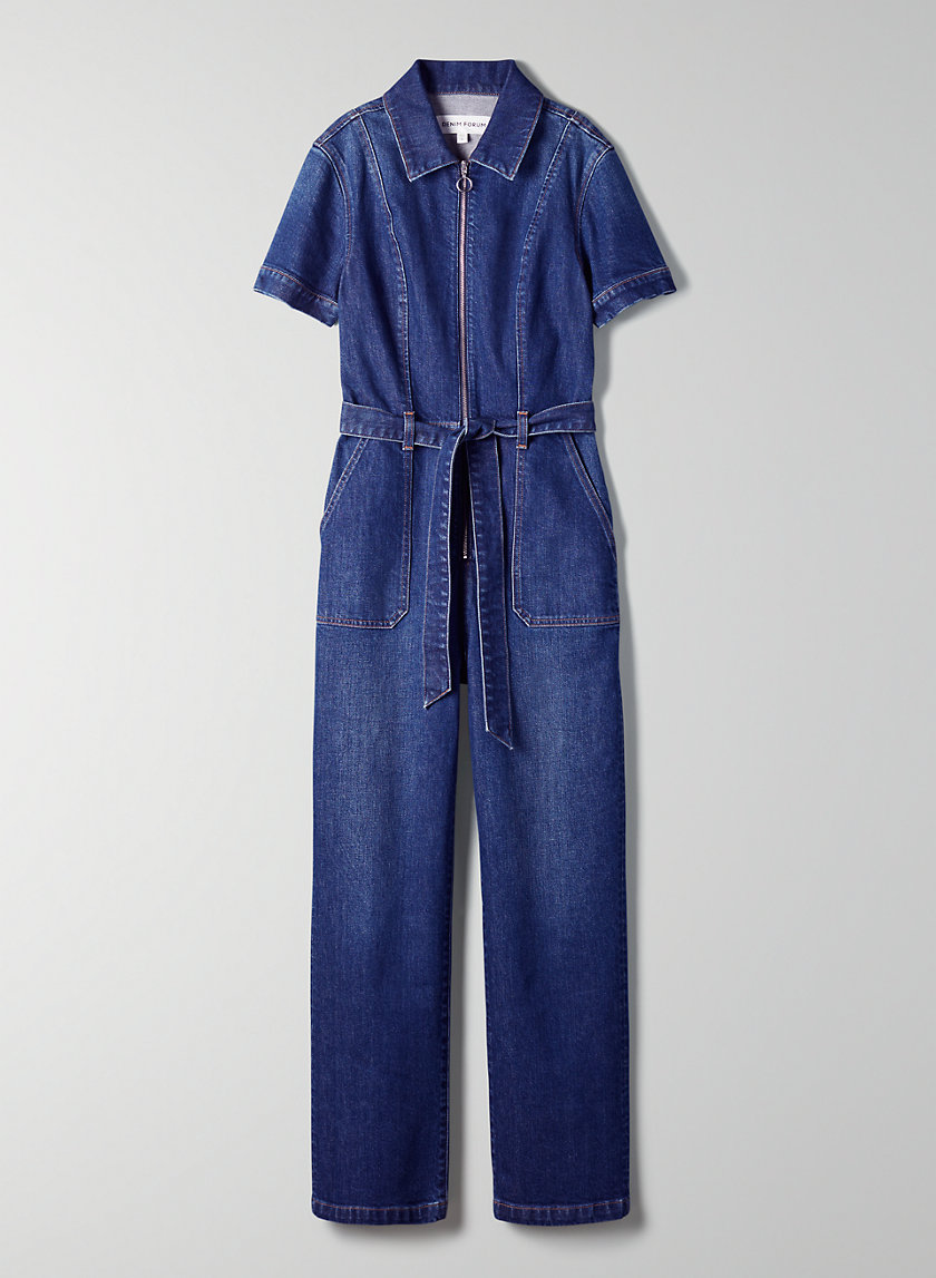 aritzia denim jumpsuit