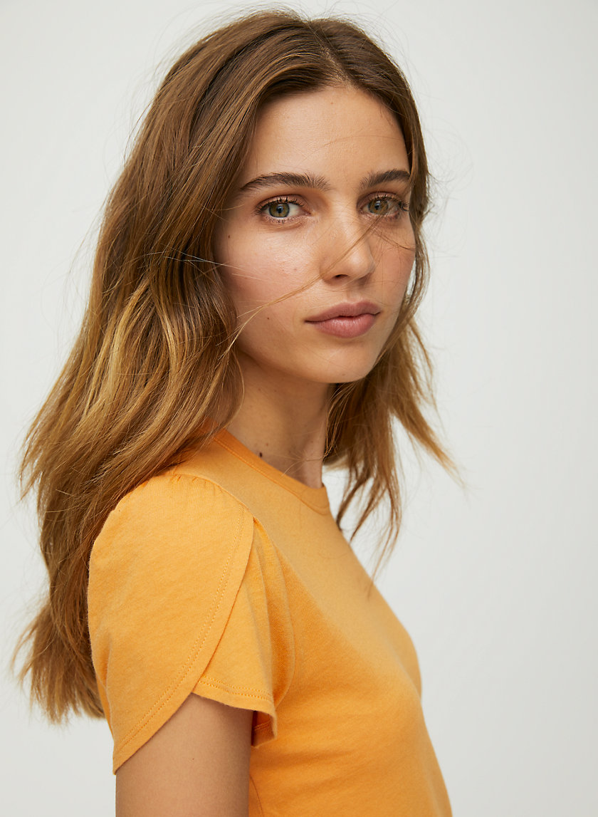 MAGGIE T-SHIRT - Petal-sleeve crew-neck t-shirt MAGGIE T-SHIRT - Petal-sleeve crew-neck t-shirt