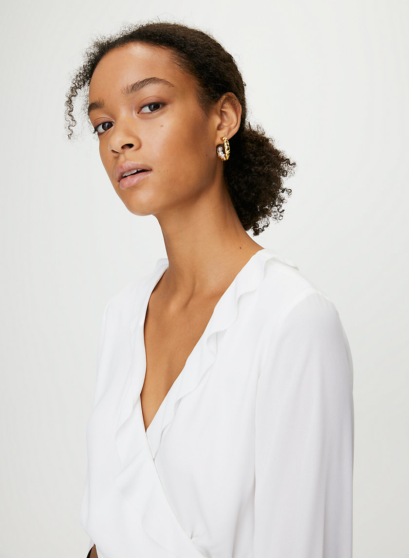 GIGI BLOUSE - Ruffle wrap blouse GIGI BLOUSE - Ruffle wrap blouse