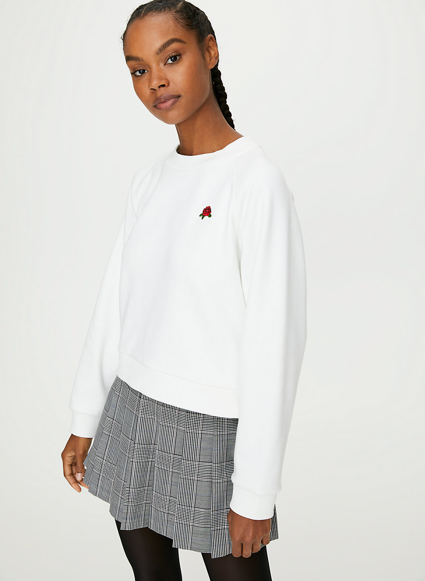 ELLE SWEATER - Embroidered rose sweater ELLE SWEATER - Embroidered rose sweater