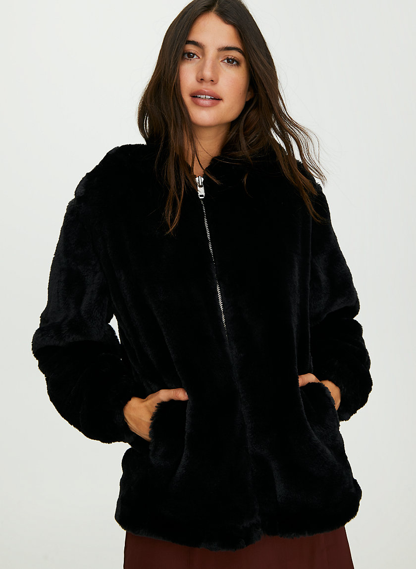 JINX FLUFFY COAT - Hooded faux fur coat JINX FLUFFY COAT - Hooded faux fur coat