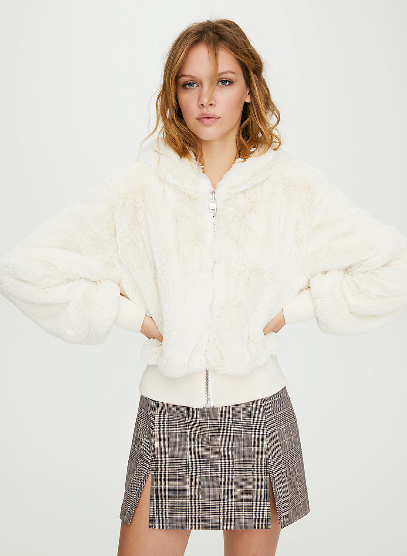 HONEY RYDER FLUFFY COAT - Cropped faux fur coat HONEY RYDER FLUFFY COAT - Cropped faux fur coat