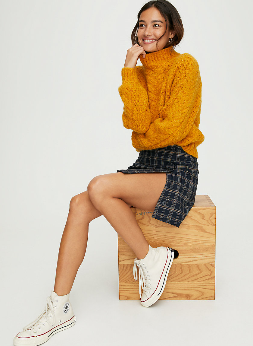 COLLEGIATE CHECK SKIRT - High-waisted plaid mini-skirt COLLEGIATE CHECK SKIRT - High-waisted plaid mini-skirt