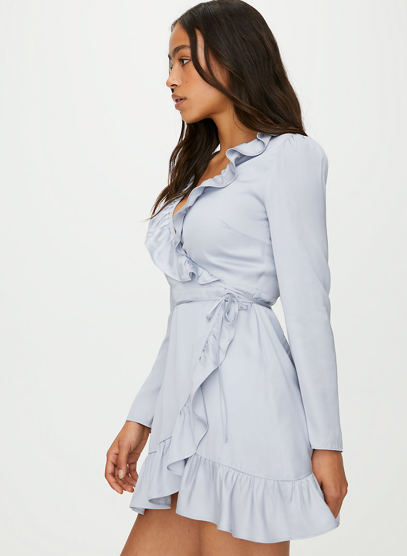 sunday best new ruffle wrap dress