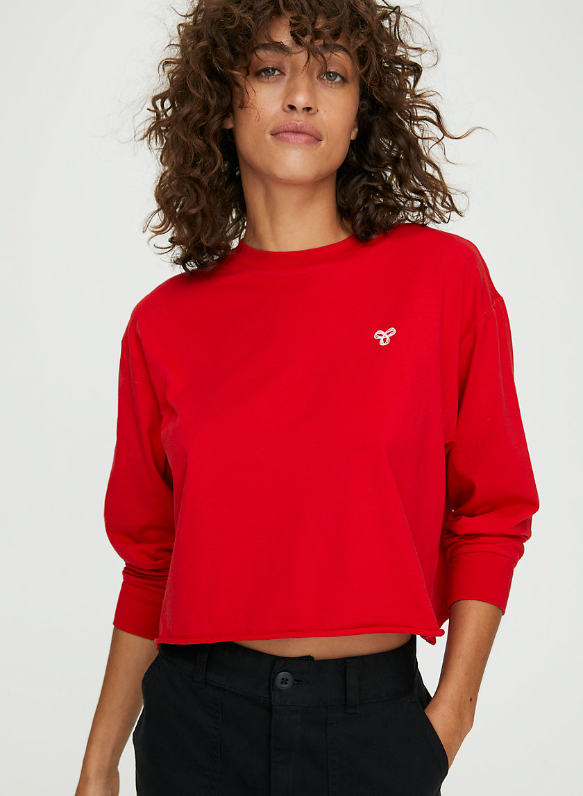 AGDEN T-SHIRT - Cropped, long-sleeve t-shirt AGDEN T-SHIRT - Cropped, long-sleeve t-shirt