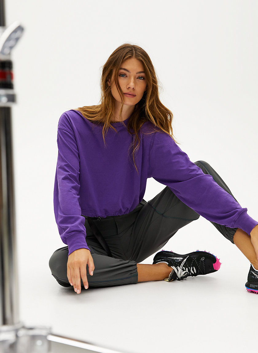 BAXTER CROPPED LONGSLEEVE - Boxy, drawcord shirt BAXTER CROPPED LONGSLEEVE - Boxy, drawcord shirt