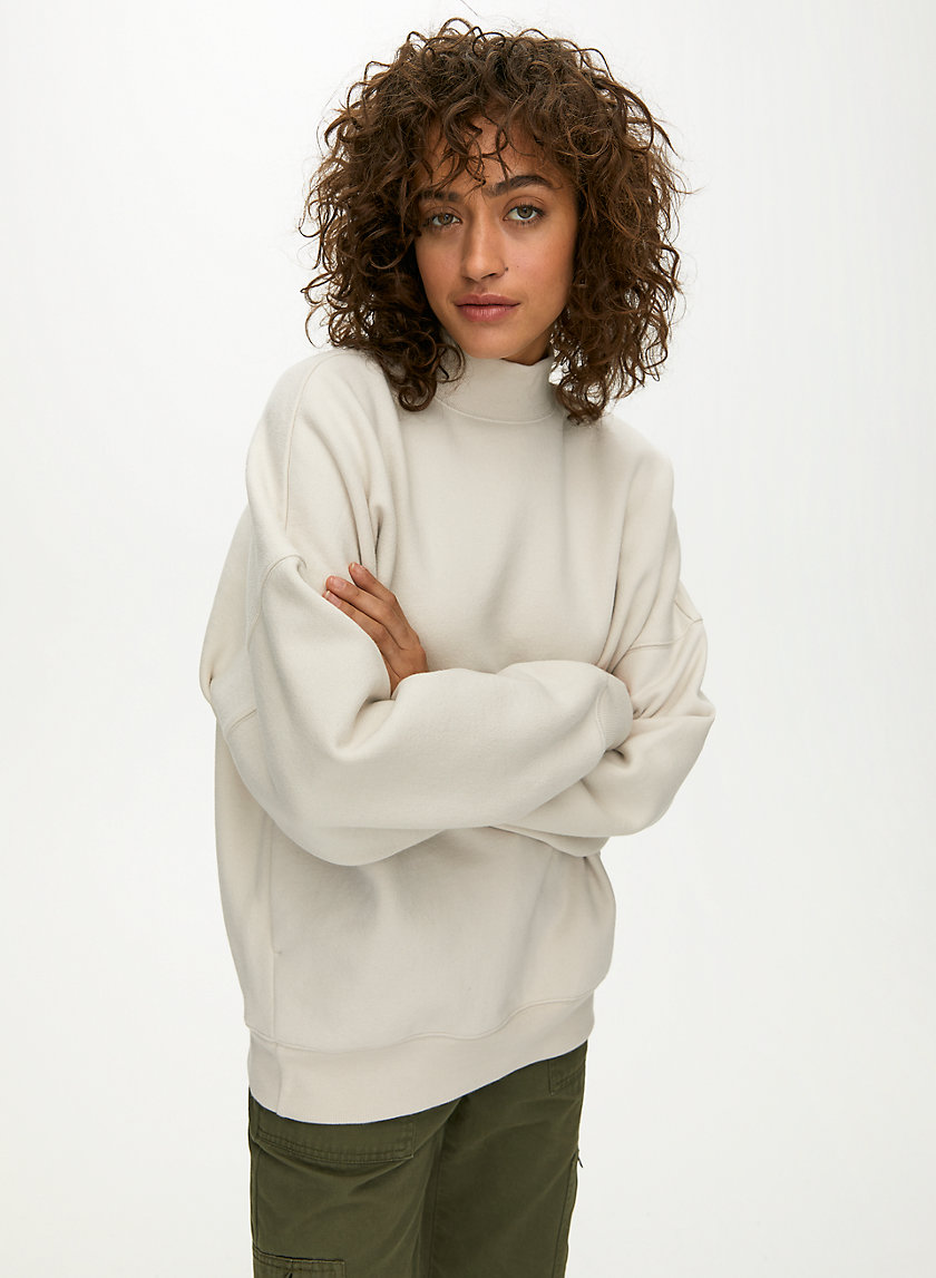 MOCKNECK SWEATSHIRT - Oversized, mock-neck sweatshirt MOCKNECK SWEATSHIRT - Oversized, mock-neck sweatshirt