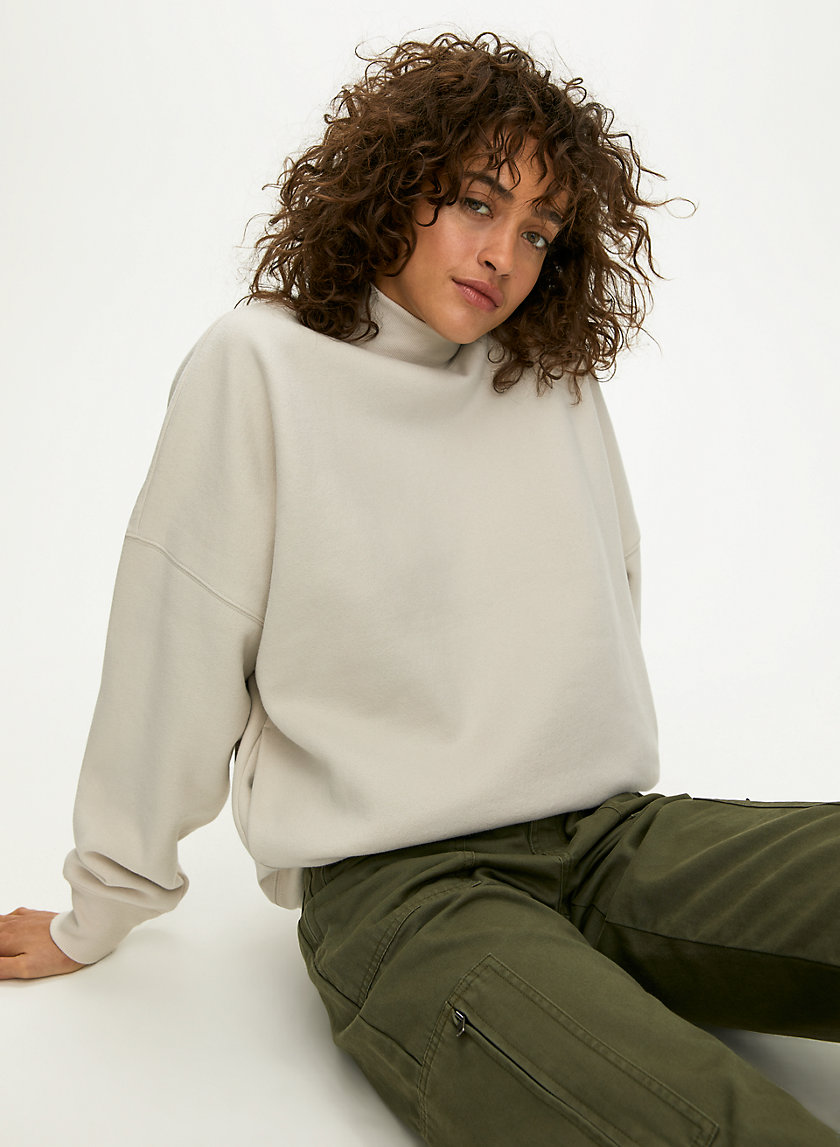 MOCKNECK SWEATSHIRT - Oversized, mock-neck sweatshirt MOCKNECK SWEATSHIRT - Oversized, mock-neck sweatshirt