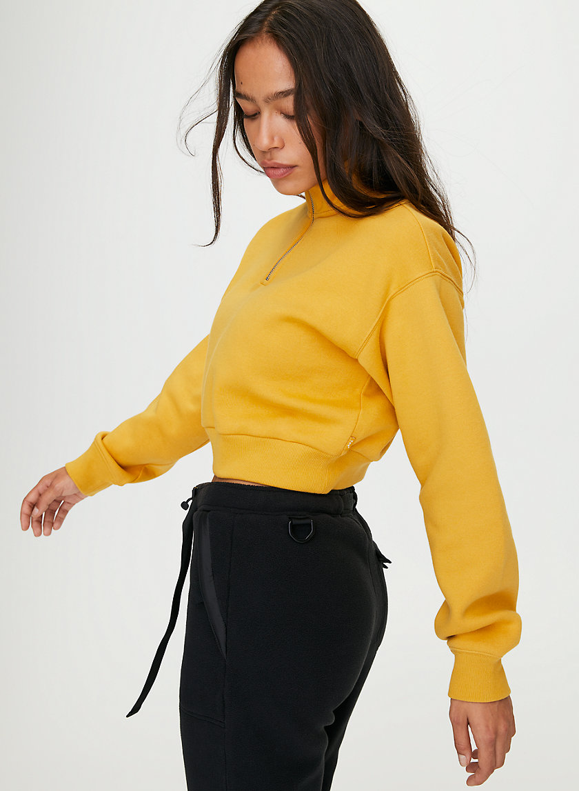 WARM-UP CROP SWEATER - Cropped, quarter-zip sweatshirt WARM-UP CROP SWEATER - Cropped, quarter-zip sweatshirt
