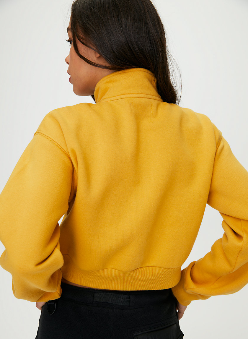 WARM-UP CROP SWEATER - Cropped, quarter-zip sweatshirt WARM-UP CROP SWEATER - Cropped, quarter-zip sweatshirt