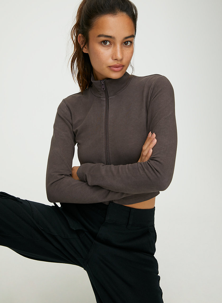 SANTA CRUZ JACKET - Cropped, mock-neck zip-up SANTA CRUZ JACKET - Cropped, mock-neck zip-up