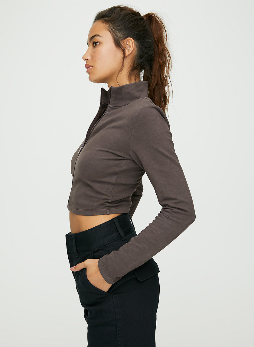 SANTA CRUZ JACKET - Cropped, mock-neck zip-up SANTA CRUZ JACKET - Cropped, mock-neck zip-up