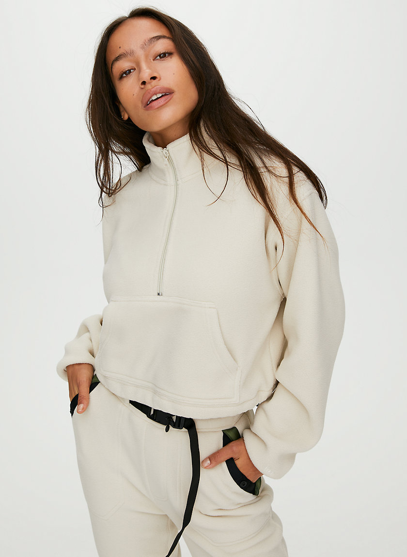 LENA SWEATER - Cropped fleece sweater LENA SWEATER - Cropped fleece sweater