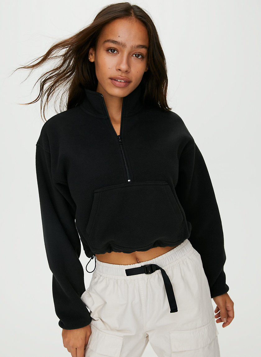 LENA SWEATER - Cropped fleece sweater LENA SWEATER - Cropped fleece sweater