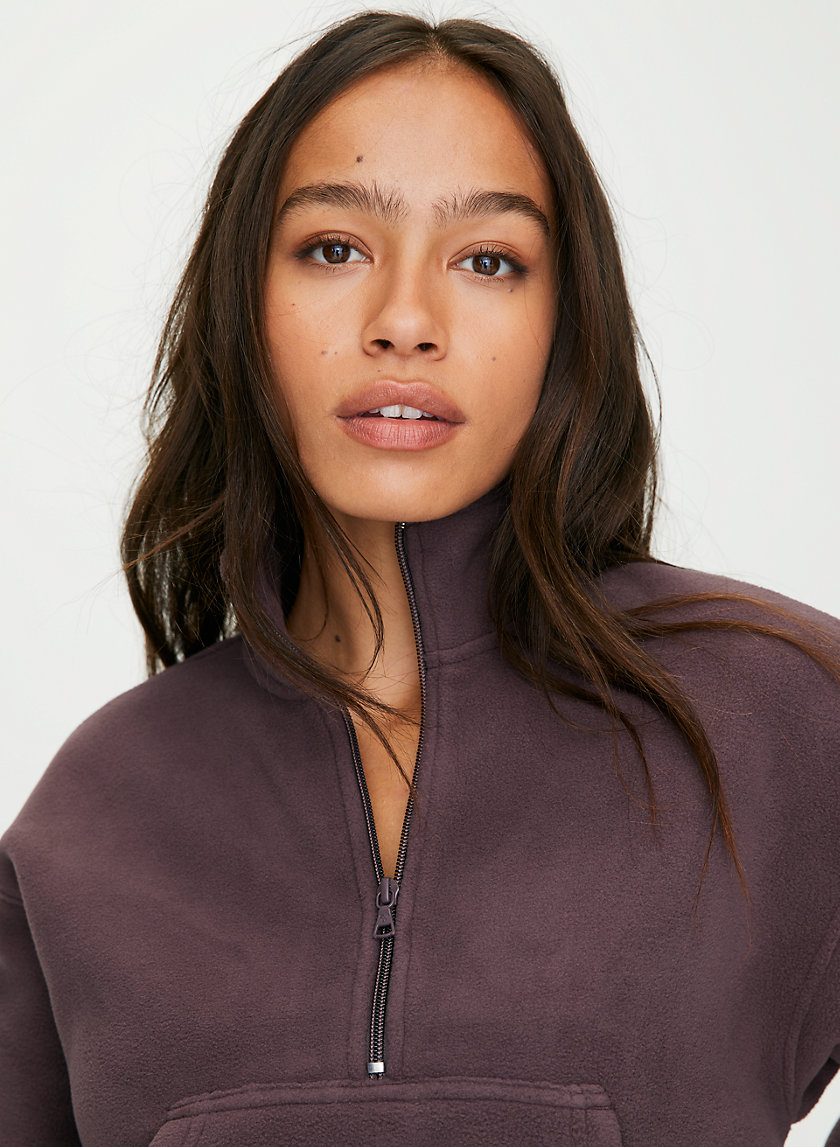 LENA SWEATER - Cropped fleece sweater LENA SWEATER - Cropped fleece sweater
