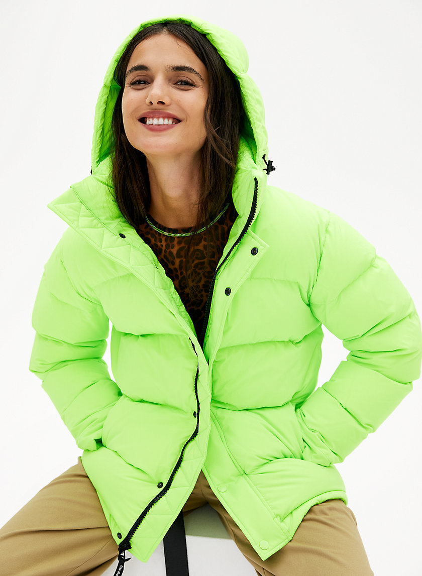 aritzia green puffer